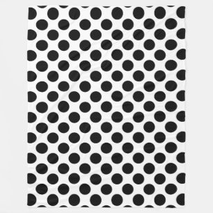 Dots seamless pattern black + your back fleece blanket