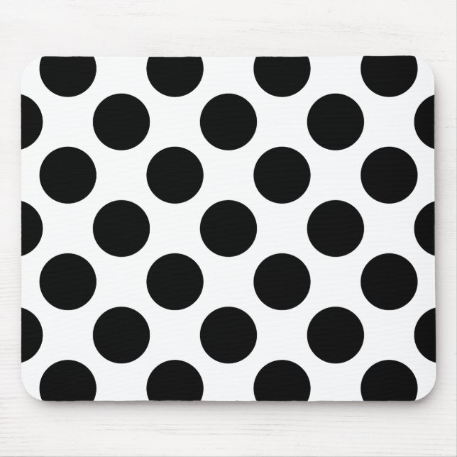 Dots seamless pattern black + your back mouse mat (Front)