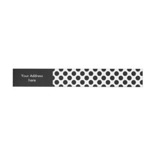 Dots seamless pattern black + your back wraparound address label