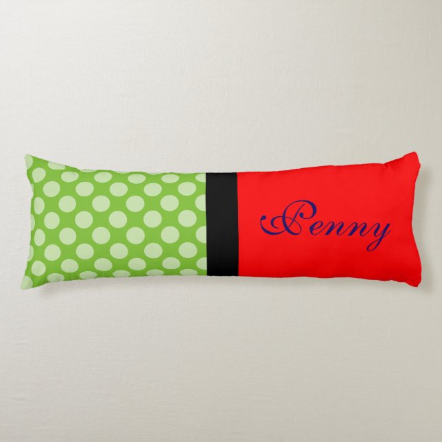 Dots seamless pattern white transp. + your backgr. body cushion (Front)