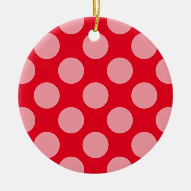 Dots seamless pattern white transp. + your backgr. ceramic tree decoration (Front)