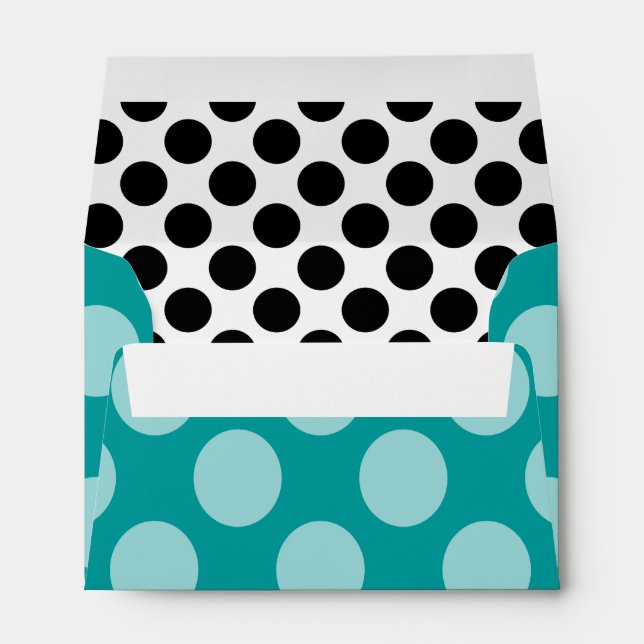 Dots seamless pattern white transp. + your backgr. envelope (Back (Bottom))