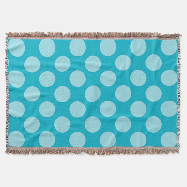 Dots seamless pattern white transp. + your backgr. throw blanket (Front)