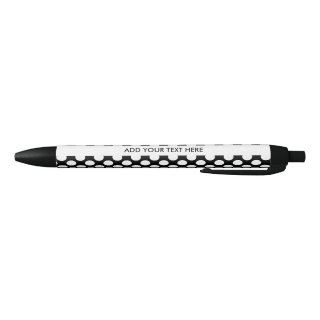 Dots seamless pattern white + your backgr. black ink pen (Bottom)