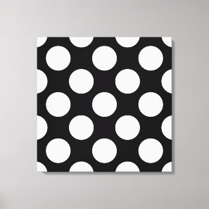 Dots seamless pattern white + your backgr. canvas print