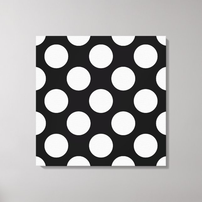 Dots seamless pattern white + your backgr. canvas print (Front)