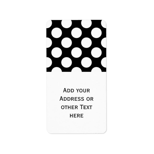 Dots seamless pattern white + your backgr. label (Front)