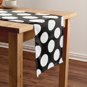 Dots seamless pattern white + your backgr. medium table runner