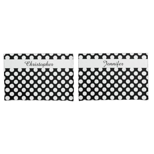 Dots seamless pattern white + your backgr. pillowcase (Front-Set)