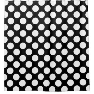Dots seamless pattern white + your backgr. shower curtain