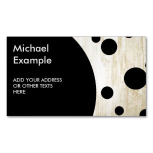 Dots Shower black + your background & ideas Magnetic Business Card