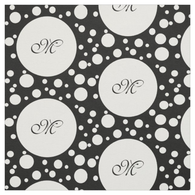 Dots Shower white + your background & ideas Fabric (Swatch)