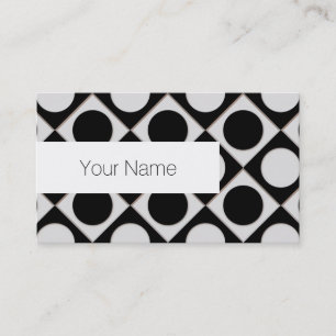 Dots & Squares / black white + your ideas Business Card