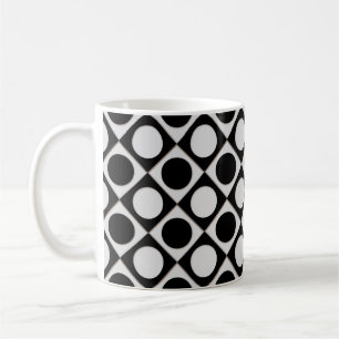 Dots & Squares / black white + your ideas Coffee Mug