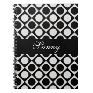 Dots & Squares / black white + your ideas Notebook