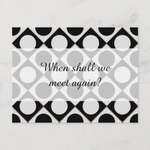 Dots & Squares / black white + your ideas Postcard
