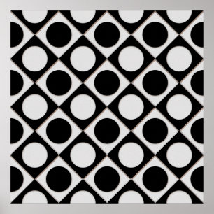 Dots & Squares / black white + your ideas Poster