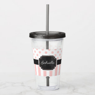 Dots & Stripes Acrylic Tumbler