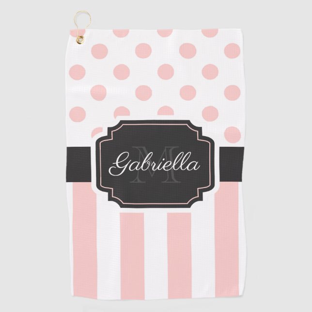 Dots & Stripes Golf Towel (Front)