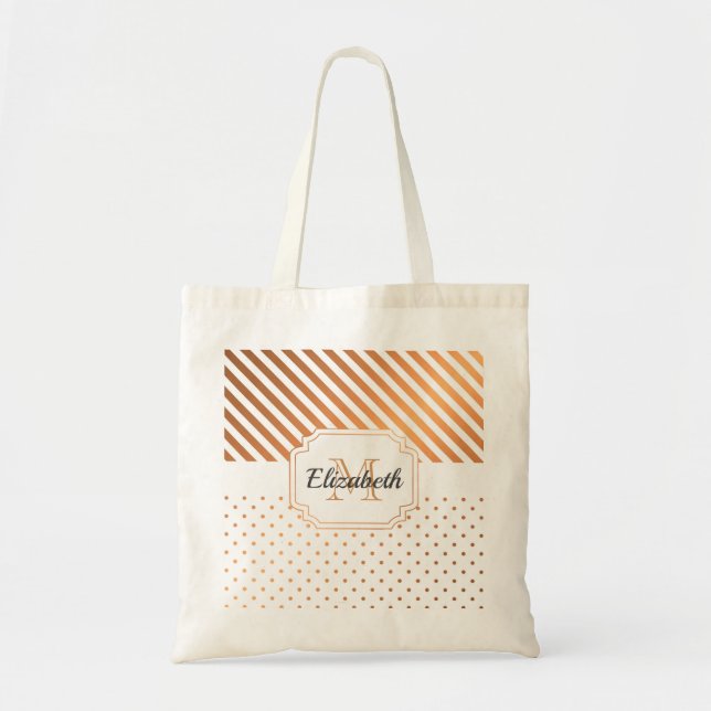 Dots & Stripes Tote Bag (Front)