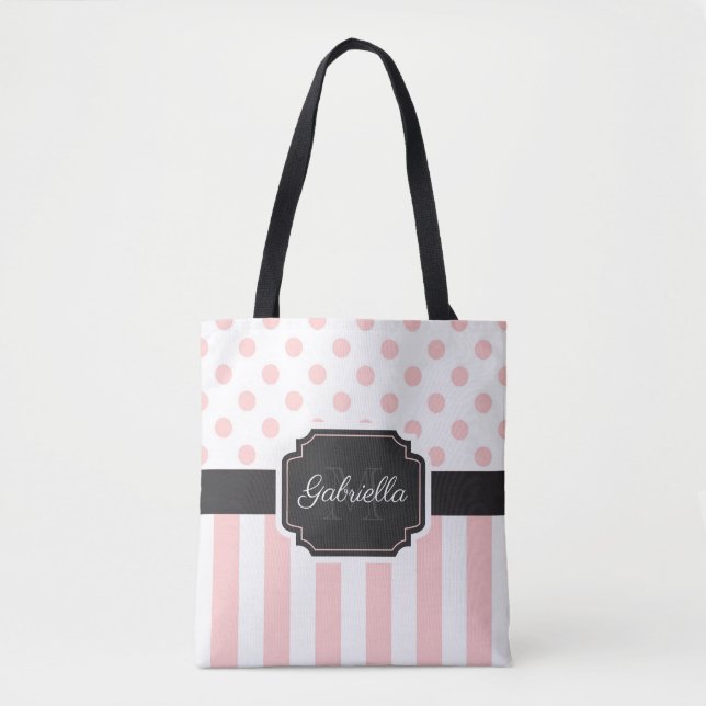 Dots & Stripes Tote Bag (Front)