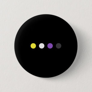 Dots Subtle Nonbinary Flag Enby Pride Trans Lgbtq 6 Cm Round Badge