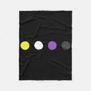 Dots Subtle Nonbinary Flag Enby Pride Trans Lgbtq Fleece Blanket
