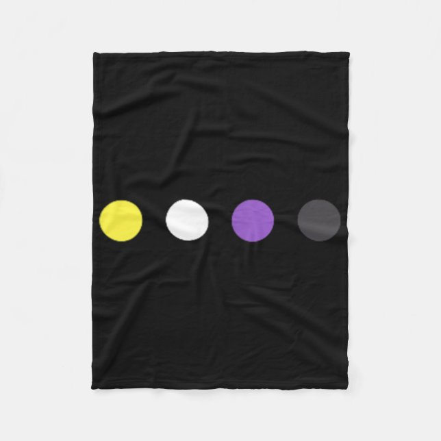 Dots Subtle Nonbinary Flag Enby Pride Trans Lgbtq  Fleece Blanket (Front)