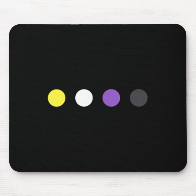 Dots Subtle Nonbinary Flag Enby Pride Trans Lgbtq  Mouse Mat (Front)