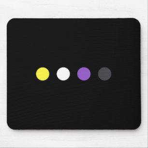 Dots Subtle Nonbinary Flag Enby Pride Trans Lgbtq Mouse Mat