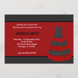 Dots Sweet Quinceanera Invitation
