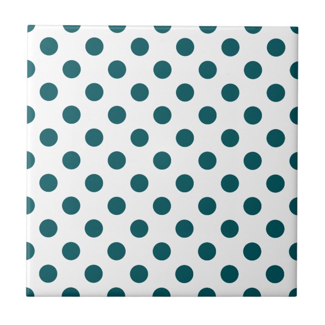 DOTS - TEAL (a polka dot design) ~ Tile (Front)