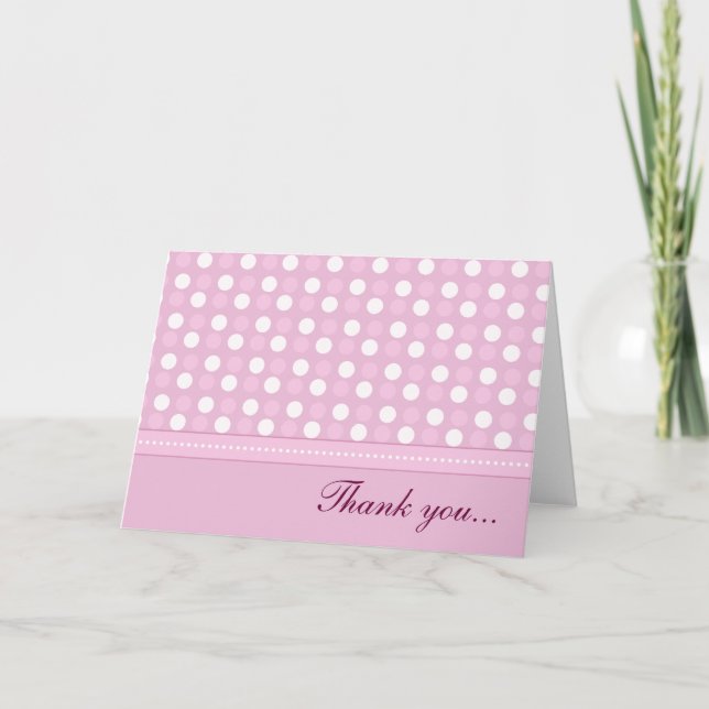 Dots Thank You - Pink Card (Front)