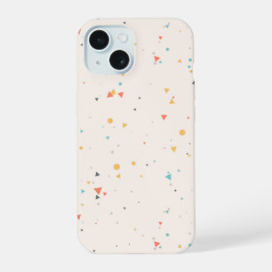Dots & Triangle Confetti Pattern iPhone 15 Case