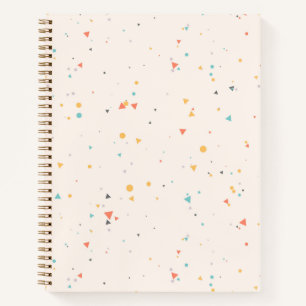 Dots & Triangle Confetti Pattern Notebook