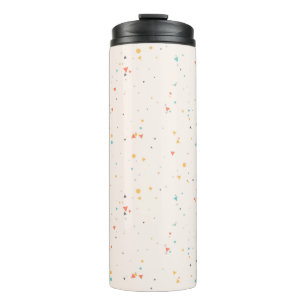Dots & Triangle Confetti Pattern Thermal Tumbler