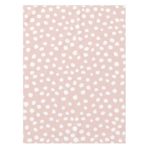 Dots Wild Animal Print Blush Pink And White Spots Tablecloth