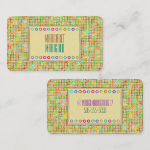 Dots Yellow Business Card