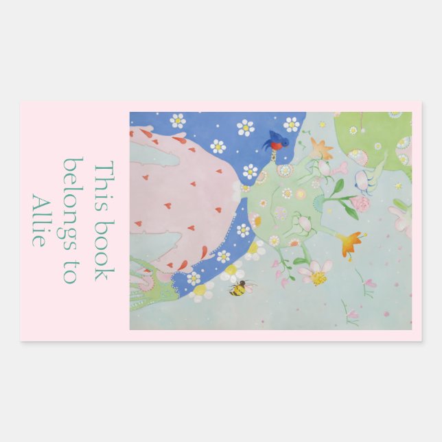 Dotsie's daughter bookplate rectangular sticker (Front)