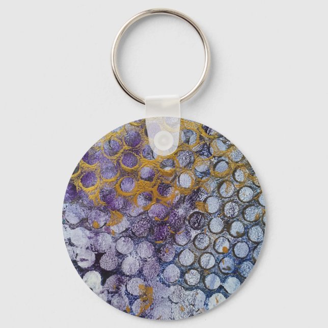 Dotted Abstract Art Key Ring (Front)