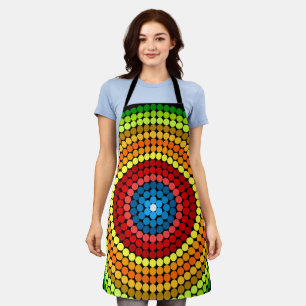 Dotted Abstract Mandala Art Design-65904 Apron