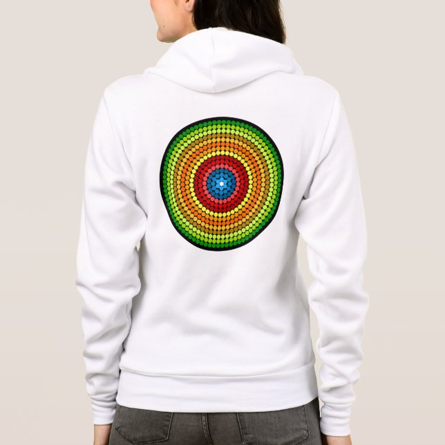 Dotted Abstract Mandala Art Design-65904 Hoodie (Back)