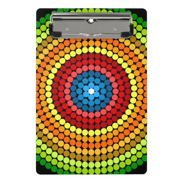 Dotted Abstract Mandala Art Design-65904 Mini Clipboard (Front)