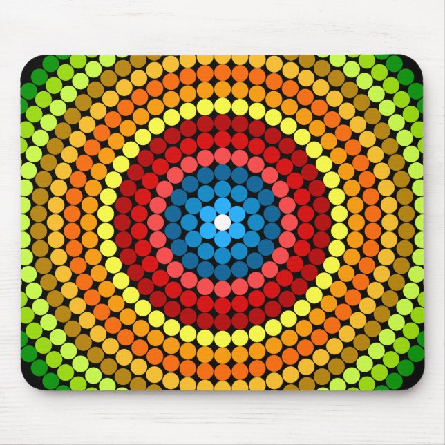 Dotted Abstract Mandala Art Design-65904 Mouse Mat (Front)