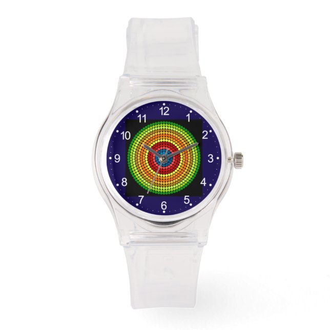 Dotted Abstract Mandala Art Design-65904 Watch (Front)