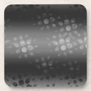 Dotted Bursts Pattern - Black, Gray, White Coaster