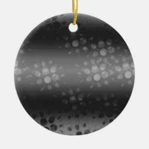 Dotted Bursts Pattern - Black, Grey, White Ceramic Tree Decoration