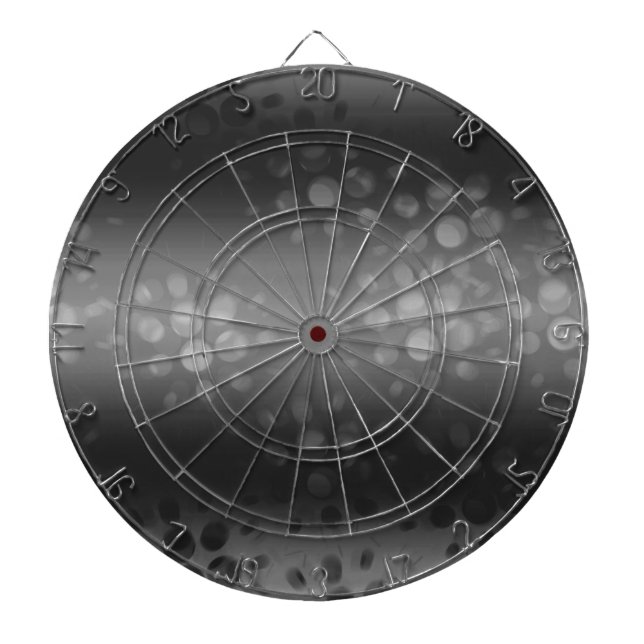 Dotted Bursts Pattern - Black, Grey, White Dartboard (Front)