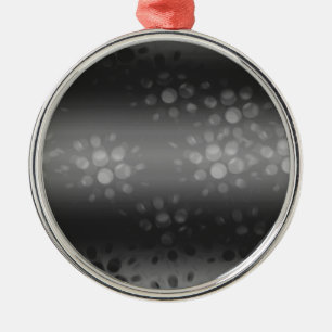 Dotted Bursts Pattern - Black, Grey, White Metal Tree Decoration