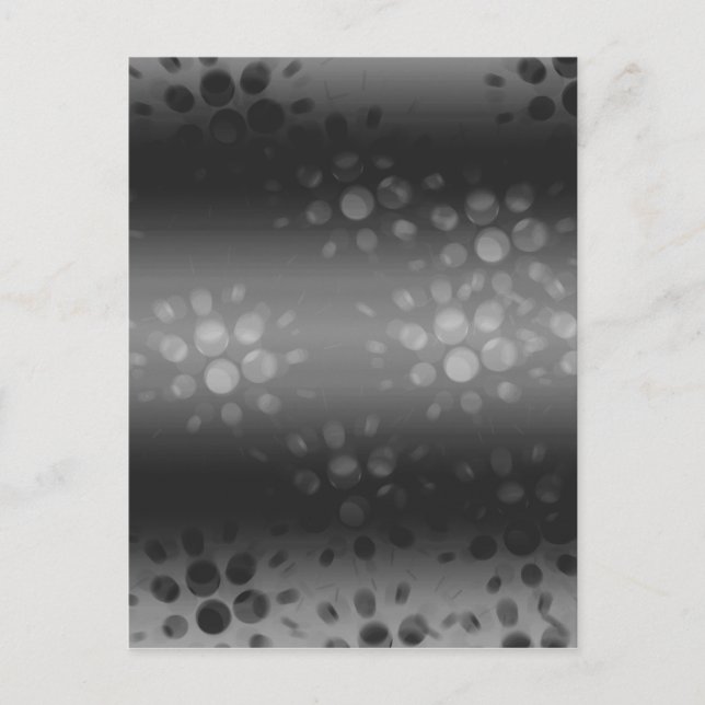 Dotted Bursts Pattern - Black, Grey, White Postcard (Front)